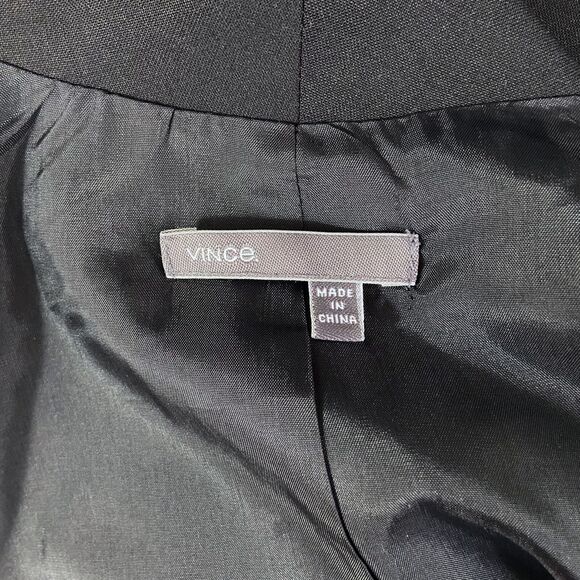 RESERVED Vince Women's Single-Breasted 1-Button Blazer Size 6 Black Wool - Picture 7 of 12